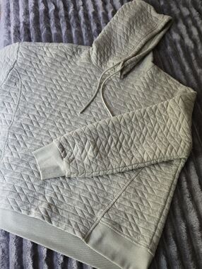 RBX Light Gray Green Quilted Pullover Hoodie